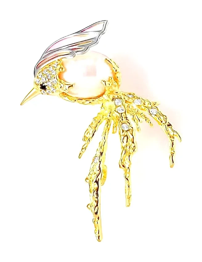Mirvarili kolibri broşu